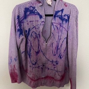 Knitted Graffiti Paint Sweater